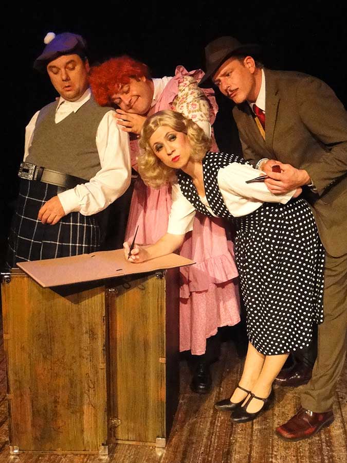Joe Jefferson Playhouse - Last chance to see The 39 Steps at JJP