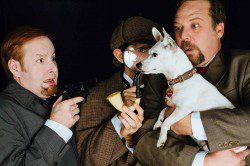 David M. Jenkins, Giles Davies and Shawn Paonessa in Jobsite's The Hound of the Baskervilles. (Photo by Crawford Long.)