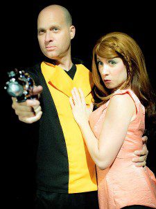 Jonathan Harrison and Amy E. Gray in Jobsite's Return to the Forbidden Planet. (Photo by Crawford Long.)