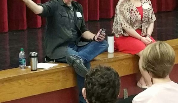 David Jenkins and Lauren Field at Orange Grove Magnet Middle School