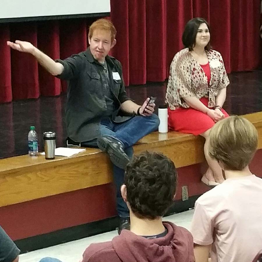 David Jenkins and Lauren Field at Orange Grove Magnet Middle School