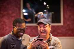 (L-R) Thomas Morgan, Georgia Mallory Guy and Brian Shea in Jobsite's The Flick. (Photo courtesy Pritchard Photography.)