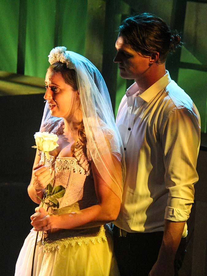 Maggie Phillips and Chris Jackson in Jobsite's The Threepenny Opera. (Photo courtesy Angelina Hill and Sickles TV Production.)