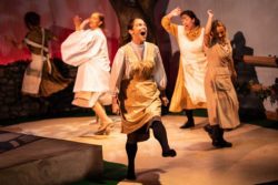 (L-R) Katrina Stevenson, Emily Belvo, Nicole Jeannine Smith, Jonelle Meyer and Caitlin Eason in Jobsite's Dancing at Lughnasa. (Photo courtesy Pritchard Photography.)