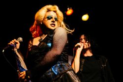 (L-R) Spencer Meyers and Amy Gray in Jobsite's Hedwig and the Angry Inch. (Photo courtesy Crawford Long.)