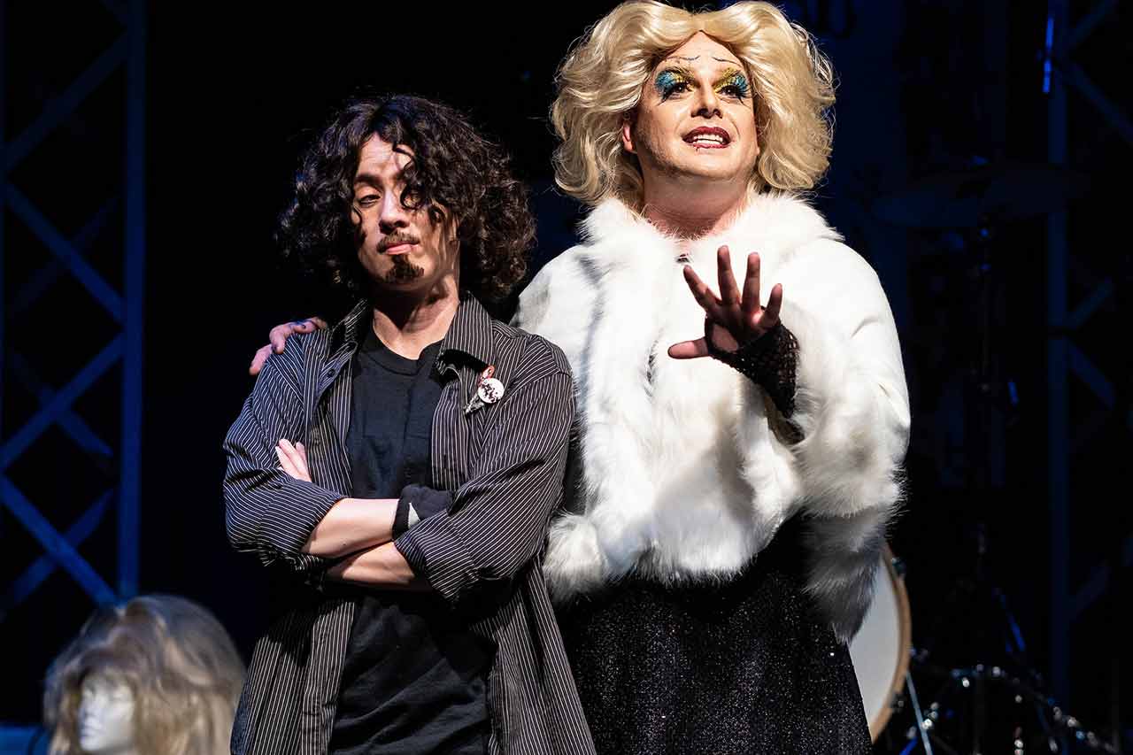 Amy Gray and Spencer Meyers in Jobsite’s Hedwig and the Angry Inch. (Photo courtesy Pritchard Photography.)