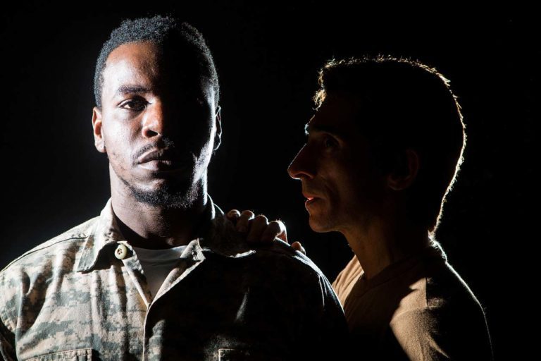 (L-R) Robert Richards Jr. and Giles Davies in Jobsite's Othello.