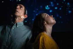 Giles Davies and Georgia Mallory Guy in Jobsite's Constellations. (Photo courtesy Pritchard Photography.)