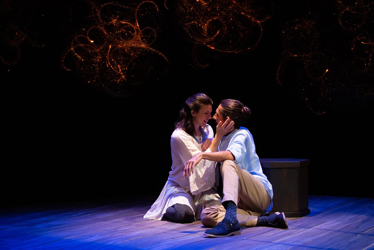 Giles Davies and Georgia Mallory Guy in Jobsite's Constellations. (Photo courtesy Pritchard Photography.)