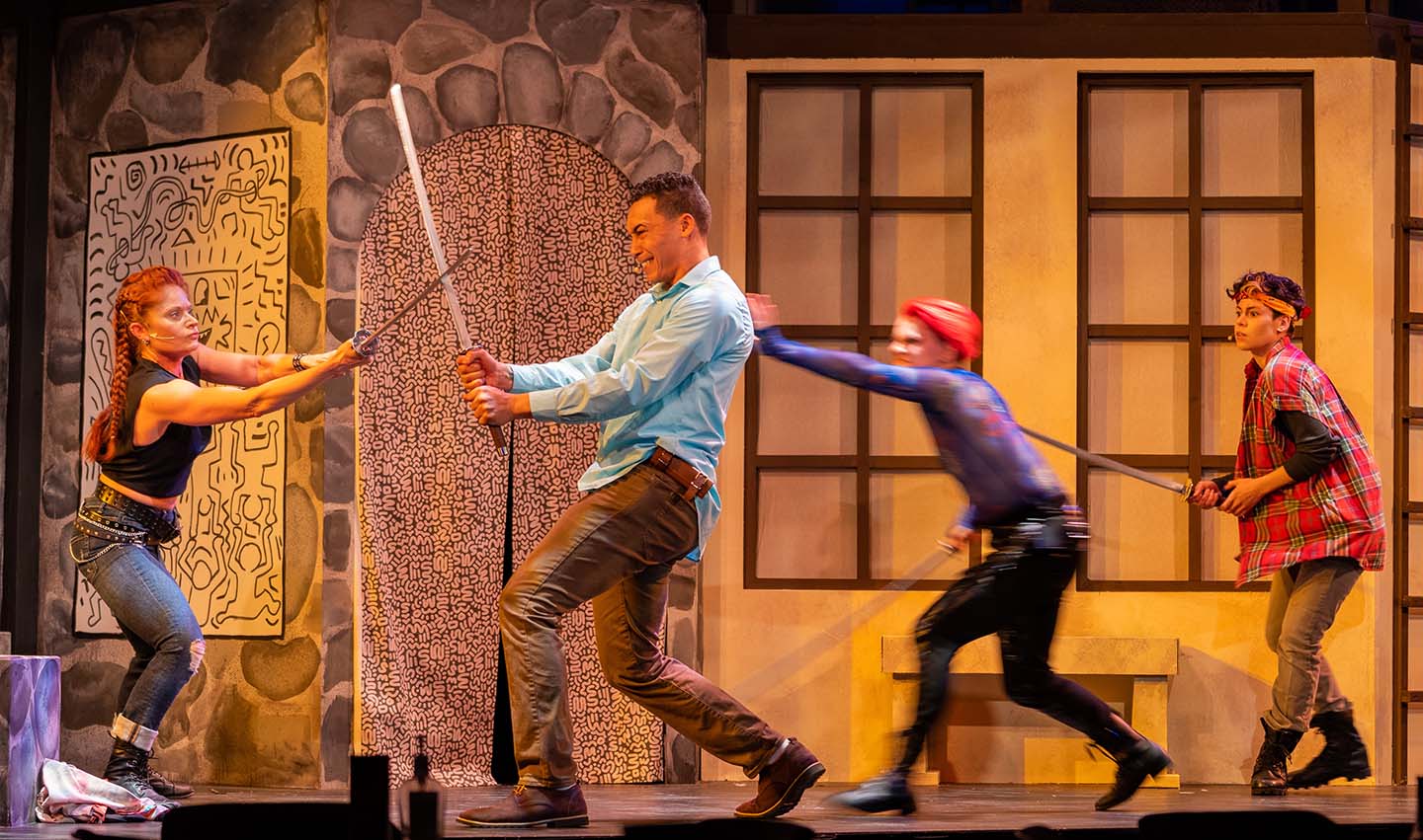 (L-R) Katrina Stevenson, Darius Autry, Martin Powers and Newt Rametta in Jobsite's Romeo & Juliet. (Photo: James Zambon Photography)