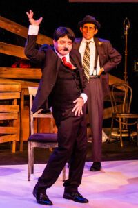 (L-R) Derrick Phillips and Giles Davies in Jobsite's The Resistible Rise of Arturo Ui. (Photo: Ned Averill-Snell.)