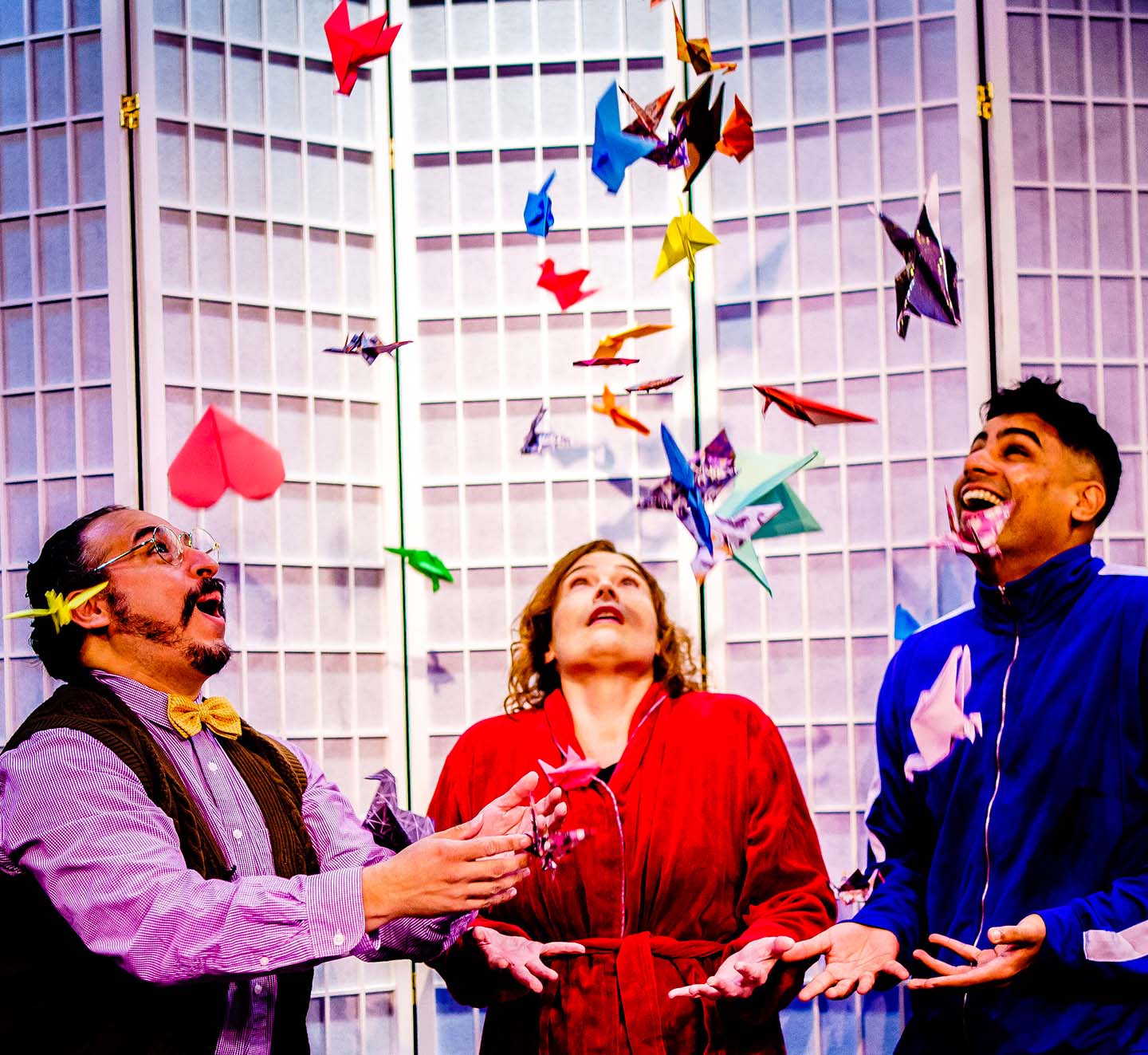 (L-R) Cornelio Aguilera, Nicole Jeannine Smith, and Faizan Basheer in Jobsite's Animals Out Of Paper. (Photo: Ned Averill-Snell)