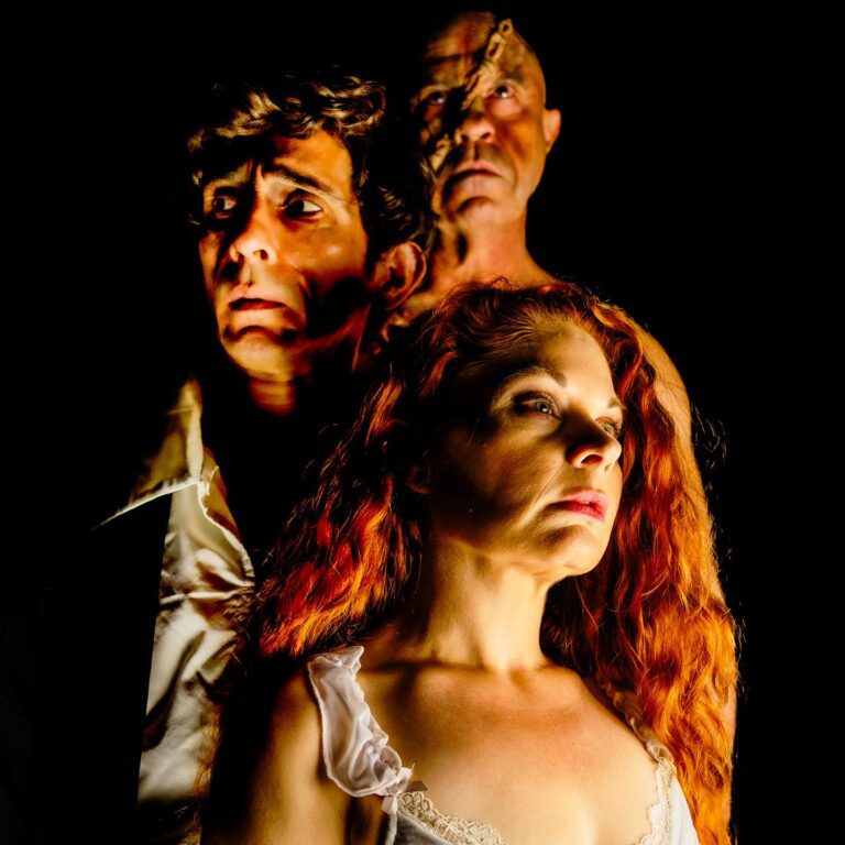 (L-R) Giles Davies, Paul J. Potenza and Katrina Stevenson in Jobsite's Frankenstein. (Photo: Stage Photography of Tampa)