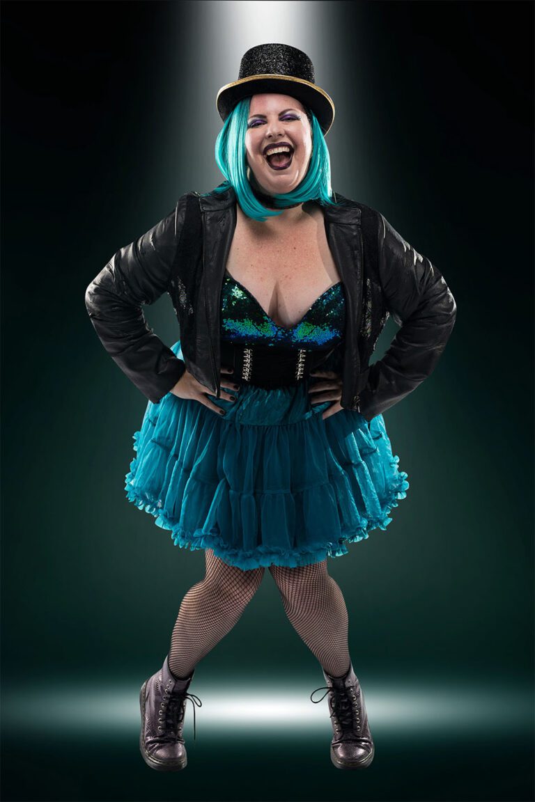 Colleen Cherry in Jobsite's The Rocky Horror Show.