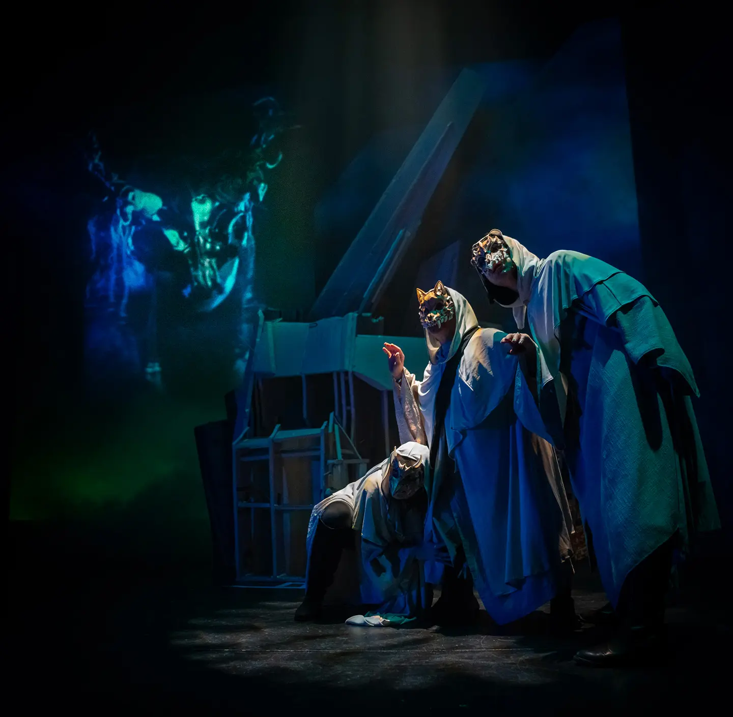 The Ensemble of Jobsite’s Macbeth. (photo: Stage Photography of Tampa)