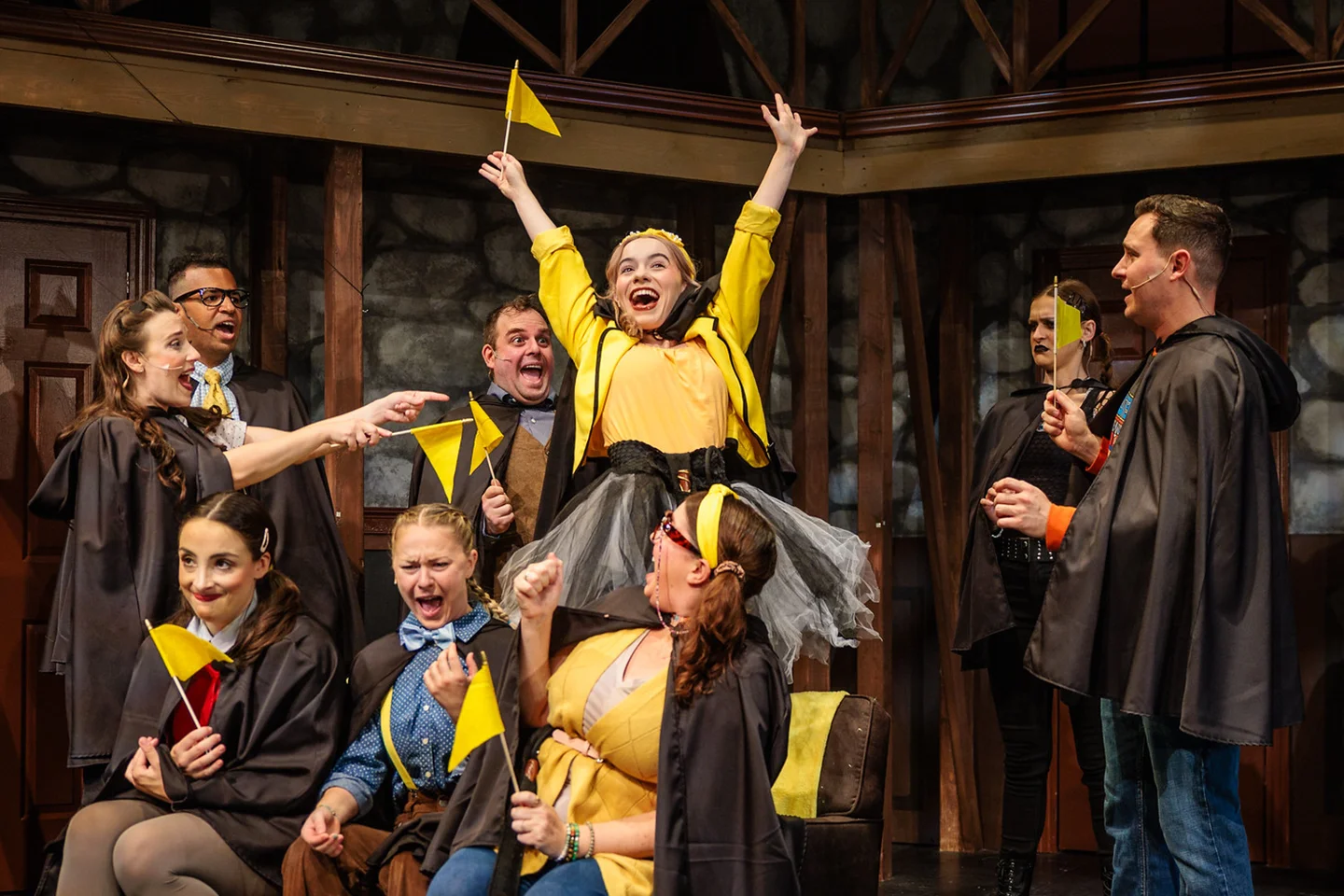 The Ensemble of Jobsite's Puffs. (Photo: James Zambon Productions)