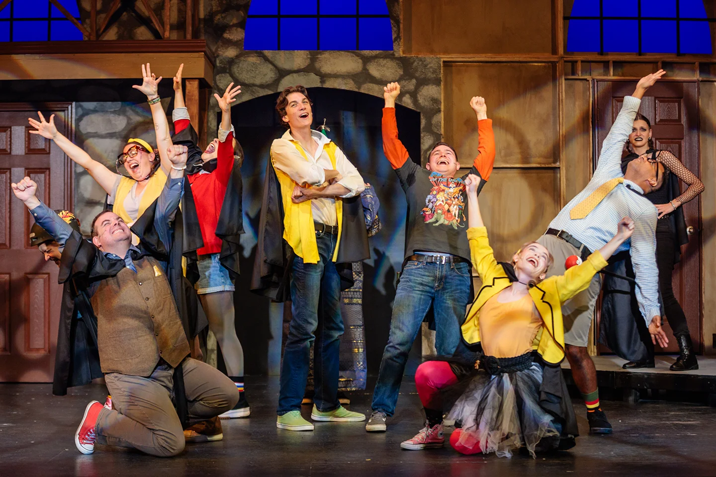 The Ensemble of Jobsite's Puffs. (Photo: James Zambon Productions)