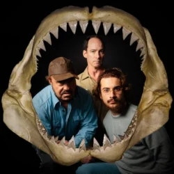 (L-R) Paul Potenza, Chris Marshall and Cody Farkas in Jobsite's The Shark is Broken. (Photo: James Zambon Productions)