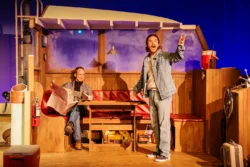 (L-R) Chris Marshall and Cody Farkas in Jobsite's The Shark is Broken. (Photo: James Zambon Productions)