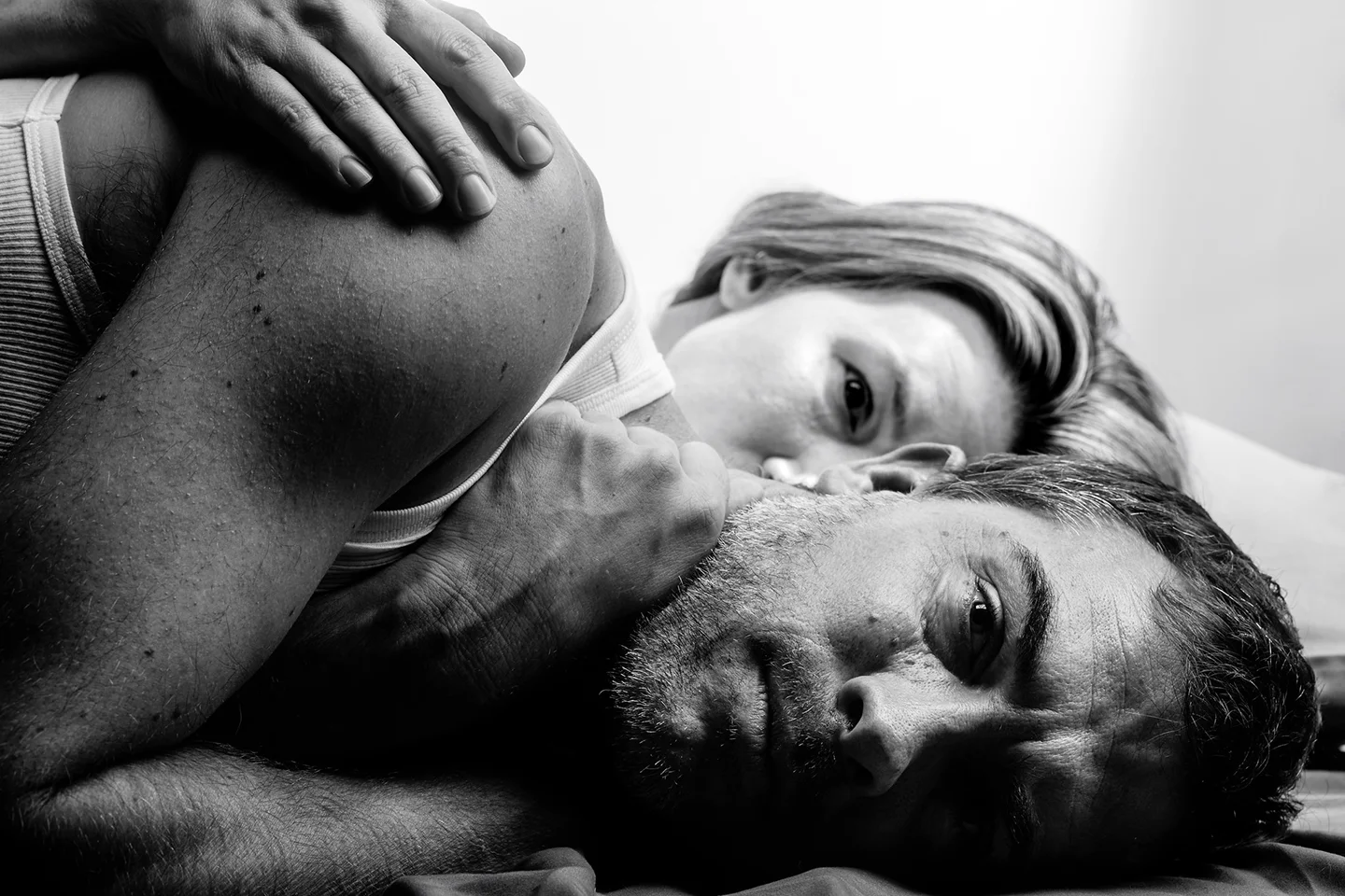 Georgia Mallory Guy and Alex Teicheira in Jobsite's Danny and the Deep Blue Sea. (Photo: James Zambon Productions)