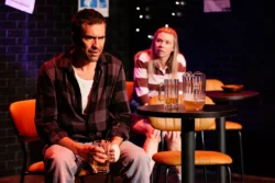 Georgia Mallory Guy and Alex Teicheira in Jobsite's Danny and the Deep Blue Sea. (Photo: James Zambon Productions)