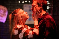 Georgia Mallory Guy and Alex Teicheira in Jobsite's Danny and the Deep Blue Sea. (Photo: James Zambon Productions)